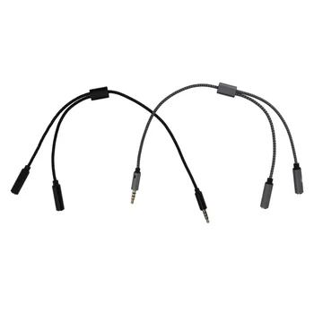 100шт 3,5 мм разъем аудио кабель-разветвитель мужской на 2 женских кабеля Aux для телефона, компьютера, автомобильных наушников, провода динамика.