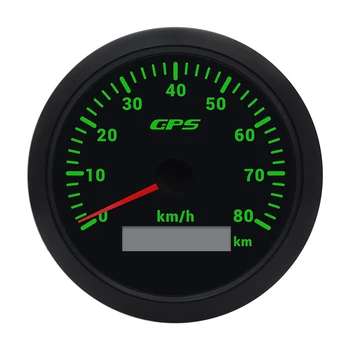 85-мм GPS-спидометр для мотоцикла, морской лодки, 80 км/ч, измеритель скорости лодки, автомобиля, грузовика с GPS-антенной, 7-цветная подсветка