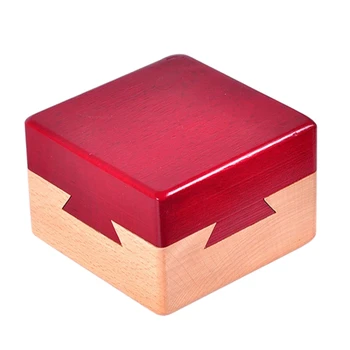 Деревянная Тизерная коробка-головоломка с секретным открытием, Таинственная коробка, Подарочная коробка, Детские Развивающие пазлы Luban Lock
