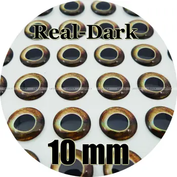 10mm 3D Real Dark / Оптовая Продажа 280 Мягких Формованных 3D Голографических Рыбьих Глаз, Завязывание Мух, Джиг, Изготовление Приманок