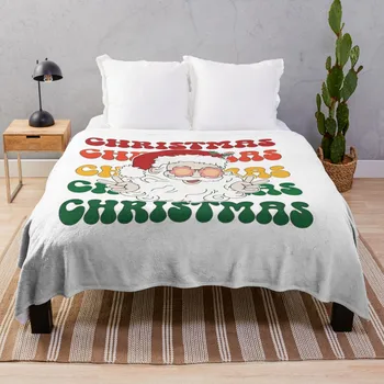 Ретро Рождество, Санта, милый малыш, Веселись, С Рождеством, Пледы из аниме на диван, одеяла и накидки