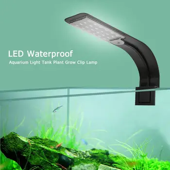 Сверхтонкий Водонепроницаемый светодиодный аквариумный светильник мощностью 10 Вт, освещение для пресноводных водных растений, светильники для выращивания растений, лампа-клипса для аквариума с рыбами