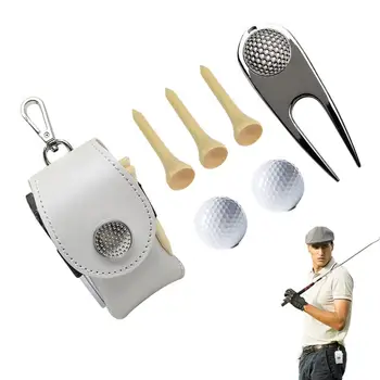 Сумки для мячей для гольфа, мини-сумки для хранения мячей, висящие на поясе, сумка для мячей для гольфа, сумка с металлической пряжкой, сумки для мячей на ремне для гольфа