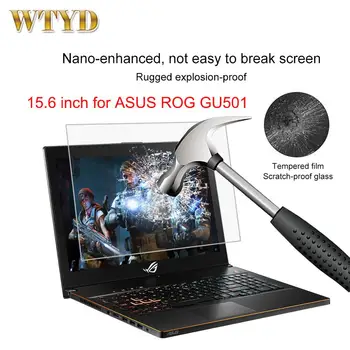 15,6-дюймовый Протектор Экрана Ноутбука для ASUS ROG laptop Screen HD Защитная Пленка из Закаленного Стекла для ASUS ROG GU501 Glass Film