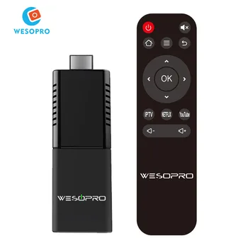 WESOPRO Linux TV Stick 4K Глобальная версия Мини-ТВ-ключа с двухдиапазонным WIFI 2,4 ГГц 5,0 ГГц 1GB8GB Портативный Потоковый медиаплеер