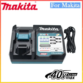 100% Оригинальное зарядное устройство Makita DC40RA 40V Max XGT Rapid Optimum Charger с цифровым дисплеем, зарядное устройство для литиевой батареи 40 В, Конструкция с двумя вентиляторами