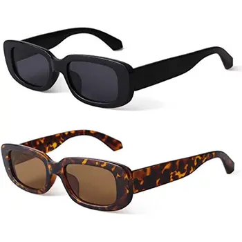 Модные Ретро Маленькие Прямоугольные Солнцезащитные очки Брендовая Дизайнерская обувь Винтажные Дорожные Женские солнцезащитные очки с защитой от UV400