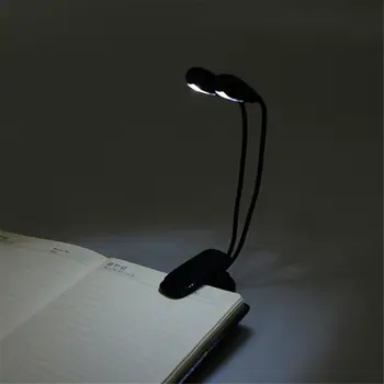 Гибкий зажим с двумя рычагами и 4 светодиодными лампами для чтения книг, планшетная лампа