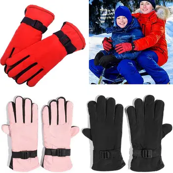 Новые детские зимние теплые перчатки для мальчиков и девочек, лыжные, сноубордические, ветрозащитные, водонепроницаемые, утолщают, сохраняют тепло зимой Обязательно