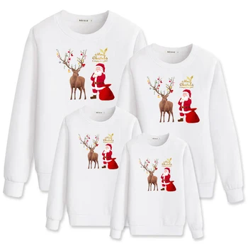 Трикотажная рождественская одежда для семьи, мамы и дочки, одинаковые семейные Рождественские свитера, пижамы для всей семьи, Новогодний наряд