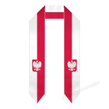 Пользовательское Название Или Логотип Шарф с Польским Флагом Выпускной Палантин-Кушак Международный класс Обучения За границей 2023 года Шаль