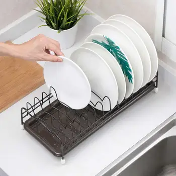 Стеллаж для хранения кухонной посуды с поддоном для капель Железный стеллаж для хранения посуды Кухонный стеллаж для хранения кухонной столешницы
