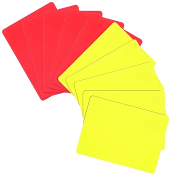 Набор судейских карточек Футбол Стандартные карточки футбола Красные Желтые судейские карточки Оборудование для тренировки судей на открытом воздухе на футбольном матче