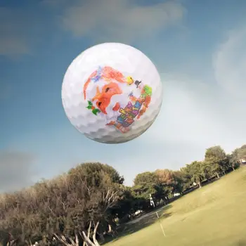 Подарок для мяча для гольфа из синтетического каучука с изысканным рисунком, Рождественский мяч для гольфа в стиле Санта-Клауса, подарок для игрока в гольф.