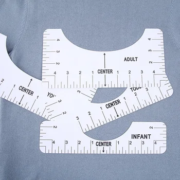 Составление чертежной схемы для футболки из 5 шт./компл. С линейкой размеров инструмента, направляющей шаблон для измерения, выравнивание футболки