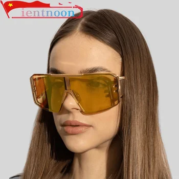 2023 Мужские И женские очки Крутого дизайнера в стиле стимпанк Для вечеринок на открытом воздухе Future Design Солнцезащитные очки бренда UV400
