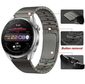22 мм Ремешок для Часов из Нержавеющей Стали Титаново-серый для Huawei GT2 3 Pro 46 мм Ремешок Спортивный Браслет Для Samsung Gear S3 Watch 3 Петли