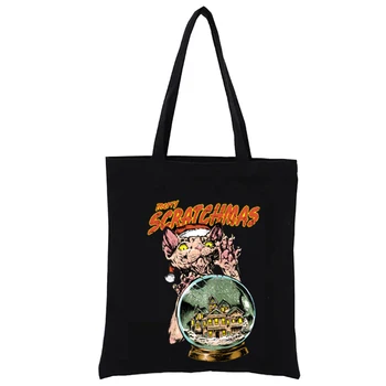 Сумка-тоут с графическим принтом Merry Scratchmas, женские сумки с забавным дизайном для модных покупателей, женские сумки, повседневные сумки Totebag