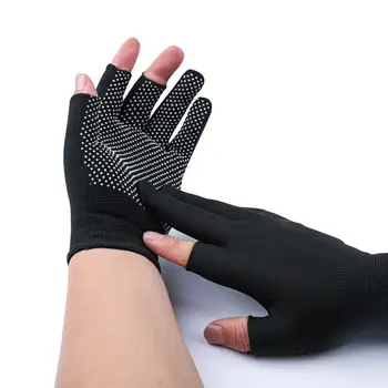 1 Пара спортивных перчаток без пальцев, противоскользящие солнцезащитные перчатки из полиэстера, перчатки для рыбалки, сбора чая с открытыми пальцами, занятия спортом на открытом воздухе