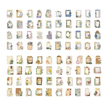 80 Листов Блокнотов для заметок Материал Бумага Винтажный журнал о растительном мусоре Карточки для скрапбукинга Бумага для украшения фона в стиле ретро