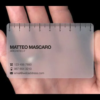 Carddsgn 200/500/1000 Визитные карточки из матового прозрачного ПВХ Пластиковая именная карточка без дизайна