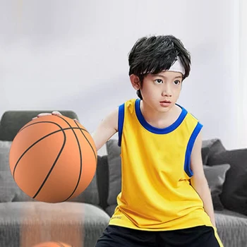 Детский бесшумный баскетбольный мяч для дриблинга с высокой устойчивостью, легкий для различных занятий в помещении