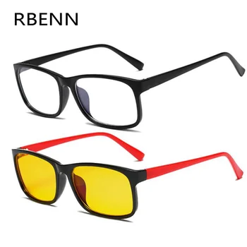 Очки RBENN с защитой от синих лучей, женские мужские очки для компьютерных игр, желтые линзы, оправа для очков с защитой от синего света, рецептурная оправа