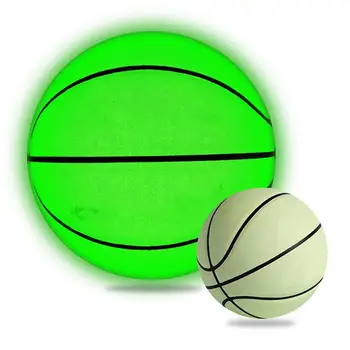 Светящийся баскетбольный мяч Размер 7 Светоотражающий Светящийся ночной баскетбольный мяч Баскетбольный мяч из искусственной кожи для тренировок Подарки на день рождения Игрушки
