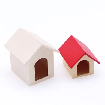 Кукольный домик 1: 12, мини-деревянная собачья будка BJD, Миниатюрная сцена, Модель мебели, украшения для кукольных аксессуаров, украшения