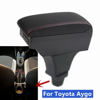 Коробки для Тойота Aygo подлокотник для Тойота Aygo автомобильный подлокотник коробка центральный ящик для хранения посвящен модернизации с USB аксессуары для автомобилей