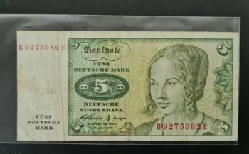 1980 Германия Оригинальные банкноты 5 марок VG UNC (Fuera De uso Ahora Collectibles)