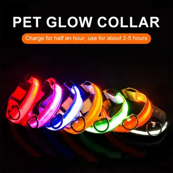 Светодиодный Ошейник Для Собак Flash Dog Necklace Light USB Перезаряжаемый Позволяет Видеть ваших Любимых Собак ночью для Маленьких Средних И Крупных Собак