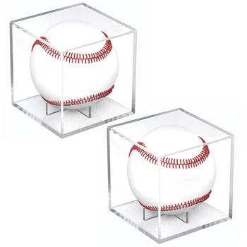 Прозрачная витрина для бейсбола для гольфа, Акриловый чехол-органайзер для бейсбола, Пылезащитный, с защитой от ультрафиолета, идеальный вариант для запоминающейся коллекции