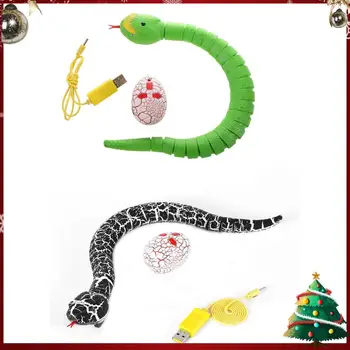Интерактивная игрушка Электрическая Гремучая змея Забавный подарок-новинка, имитирующая хитрую игрушку-змею, инфракрасный контроллер, реалистичный для кошки и котенка