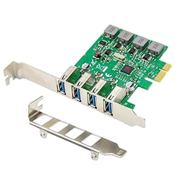 4-Портовая карта-адаптер USB 3.0 PCI Express Pcie - Карта расширения PCI-E к USB 3.0 - ЧЕРЕЗ чипсет VL805 -Встроенный автономный источник питания