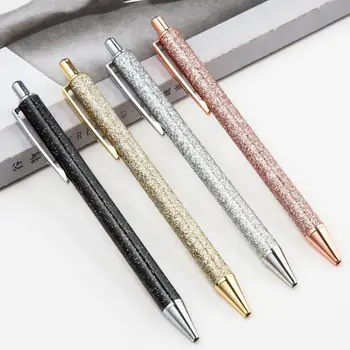 Новый Флэш-оптовый рекламный подарок, Роскошные блестящие Металлические ручки, разноцветная шариковая ручка с блестками для письма