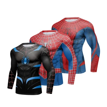 Коди Лундин, Компрессионная одежда для фитнеса, защита от сыпи для мужчин, 3D-печать, быстросохнущий базовый слой, спортивная тренировочная рубашка