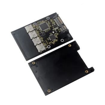 2,5-дюймовая карта-адаптер 4 TF-SATA, Самодельный Твердотельный накопитель SSD, Для Групповой RAID-карты Micro-SD-SATA