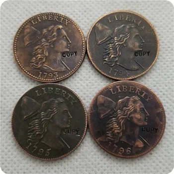 1793,1794,1795,1796 LIBERTY CAP Крупная Центовая монета КОПИЯ памятных монет-реплики монет, медали, монеты для коллекционирования