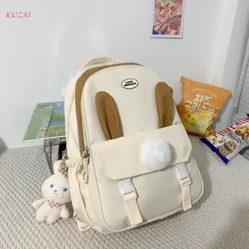 Новый водонепроницаемый рюкзак с милым Кроликом, Женская школьная сумка, Мультяшная водонепроницаемая студенческая сумка для девочек-подростков, Кавайные рюкзаки mochila