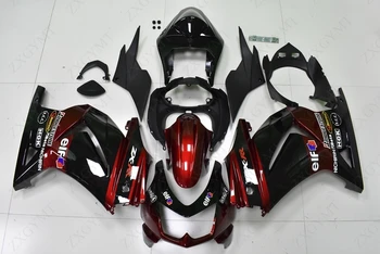 Abs Обтекатель для Kawasaki Zx250r 2008-2014 Красные, черные Пластиковые Обтекатели для Kawasaki Zx250r 2012 Комплекты для всего тела EX250 2008