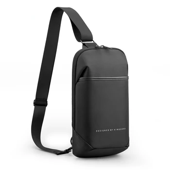 Kingsons Повседневная мужская нагрудная сумка, водонепроницаемые сумки через плечо, USB-зарядка, большая вместительная сумка-мессенджер из полиэстера