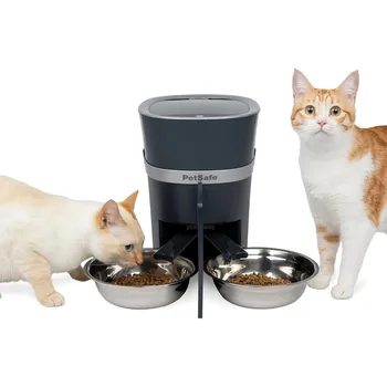 PetSafe Smart Feed Автоматическая кормушка для домашних животных с разделителем еды на 2 порции для кошек и собак - Подключено приложение Wi-Fi - Программируемый