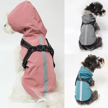 Куртка, костюм щенка, плащ для собаки, Светоотражающий дизайн, Водонепроницаемая дышащая зимняя двуногая собака
