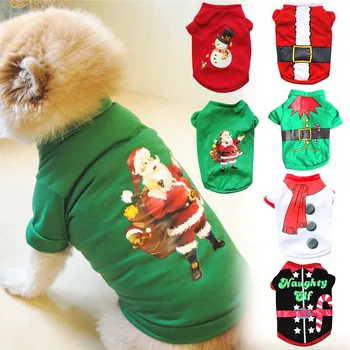 Теплая Рождественская одежда для собак, мягкий костюм щенка Кошки на Хэллоуин, Новогоднее зимнее пальто для домашних животных, костюмы для маленьких собак Чихухуа