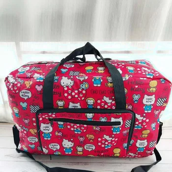 Сумка Sanrio hello kitty, складная сумка для багажа, водонепроницаемая большая дорожная сумка для хранения из мультфильма 