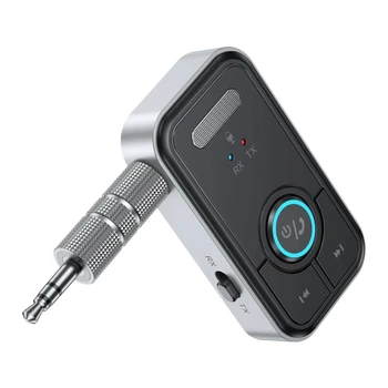 Bluetoothcompatible5.3 Приемник Передатчик 2 в 1 Беспроводной Аудио Адаптер AUX Автомобильный для Наушников Динамики с Низкой Задержкой N84F
