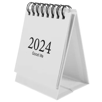 Переверни страницу 2024 Мини Простой английский настольный календарь Украшение рабочего стола Офисная бумага