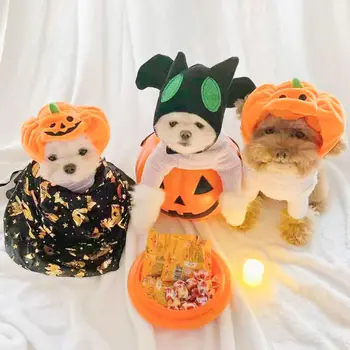 костюм на Хэллоуин для собаки, Тыквенная шляпа, Котенок, собака, День призрака, декоративный головной убор, шляпы для собак, шляпа для домашних животных, кошачья шляпа, шляпа для кошки