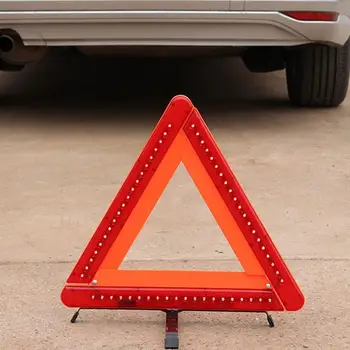 Треугольный знак аварийного предупреждения автомобиля Знак безопасности парковки с автоматической отражающей красной светодиодной подсветкой Складной знак остановки для автомобильных аксессуаров